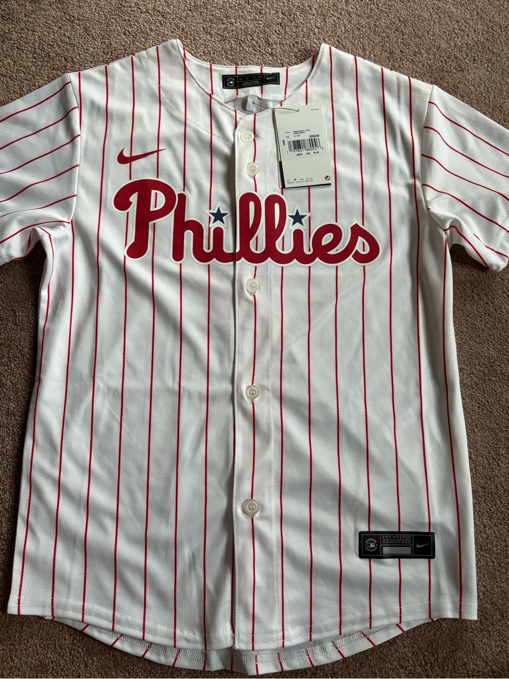 Nike Kids Boys Philadelphia Phillies Harper 3 baseball jersey size medium NWT